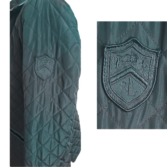 Lauren Ralph Lauren Black Quilted Jacket Women’s S Fall Winter Preppy Outerwear - Picture 7 of 12